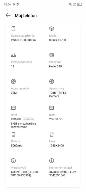 Infinix NOTE 30 Pro ram boost