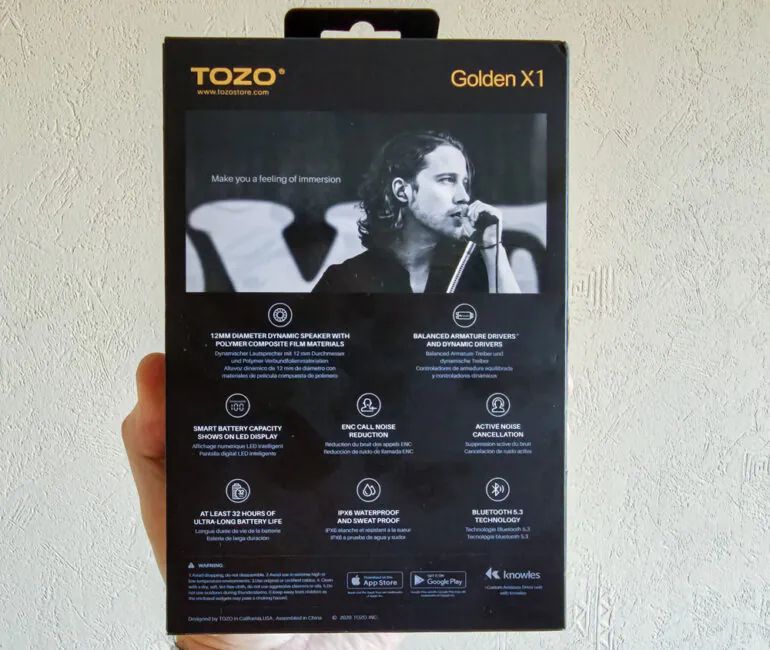 TOZO Golden X1 Box