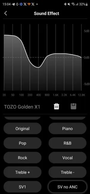 TOZO Golden X1 - Equalizador