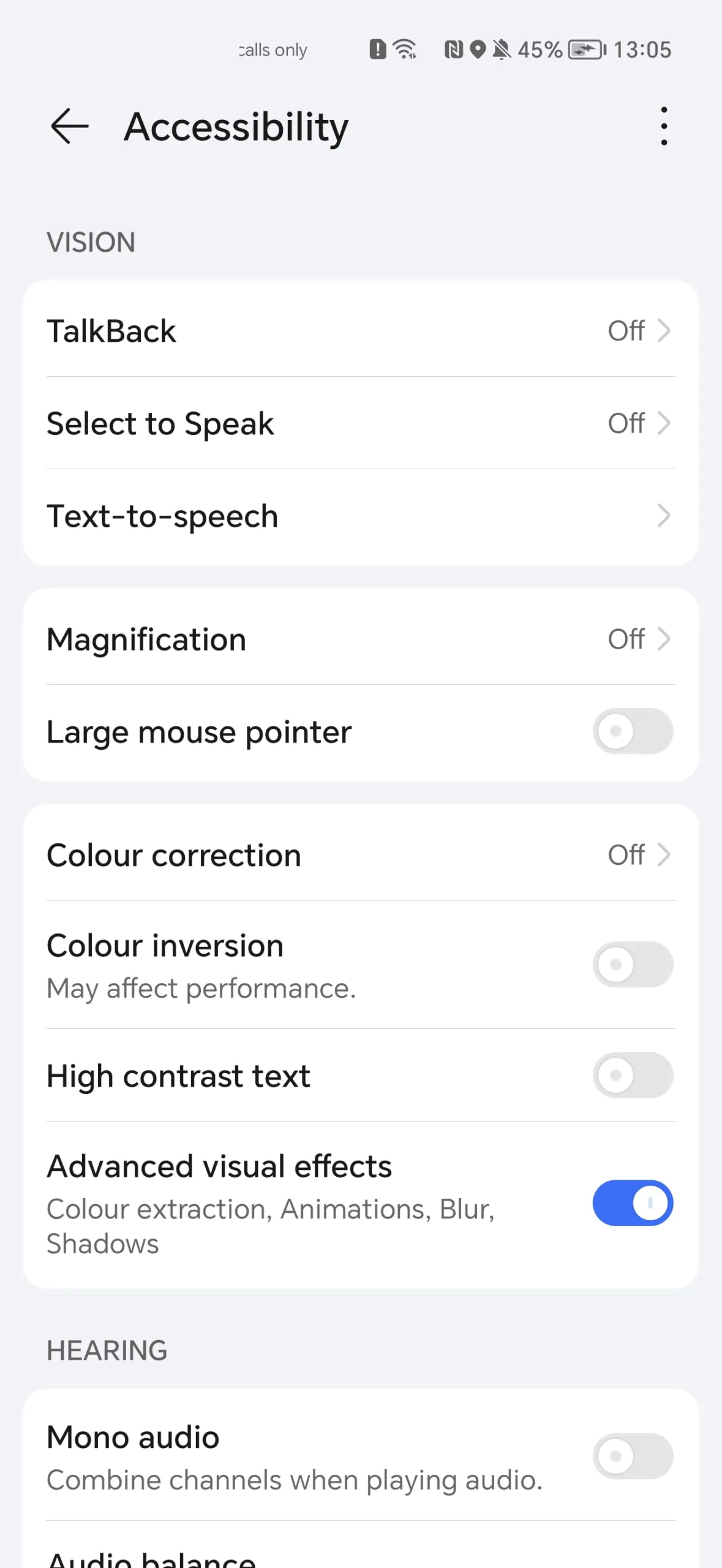 HONOR screen UI