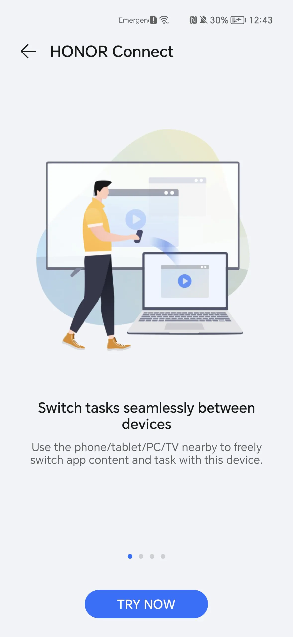 HONOR screen UI