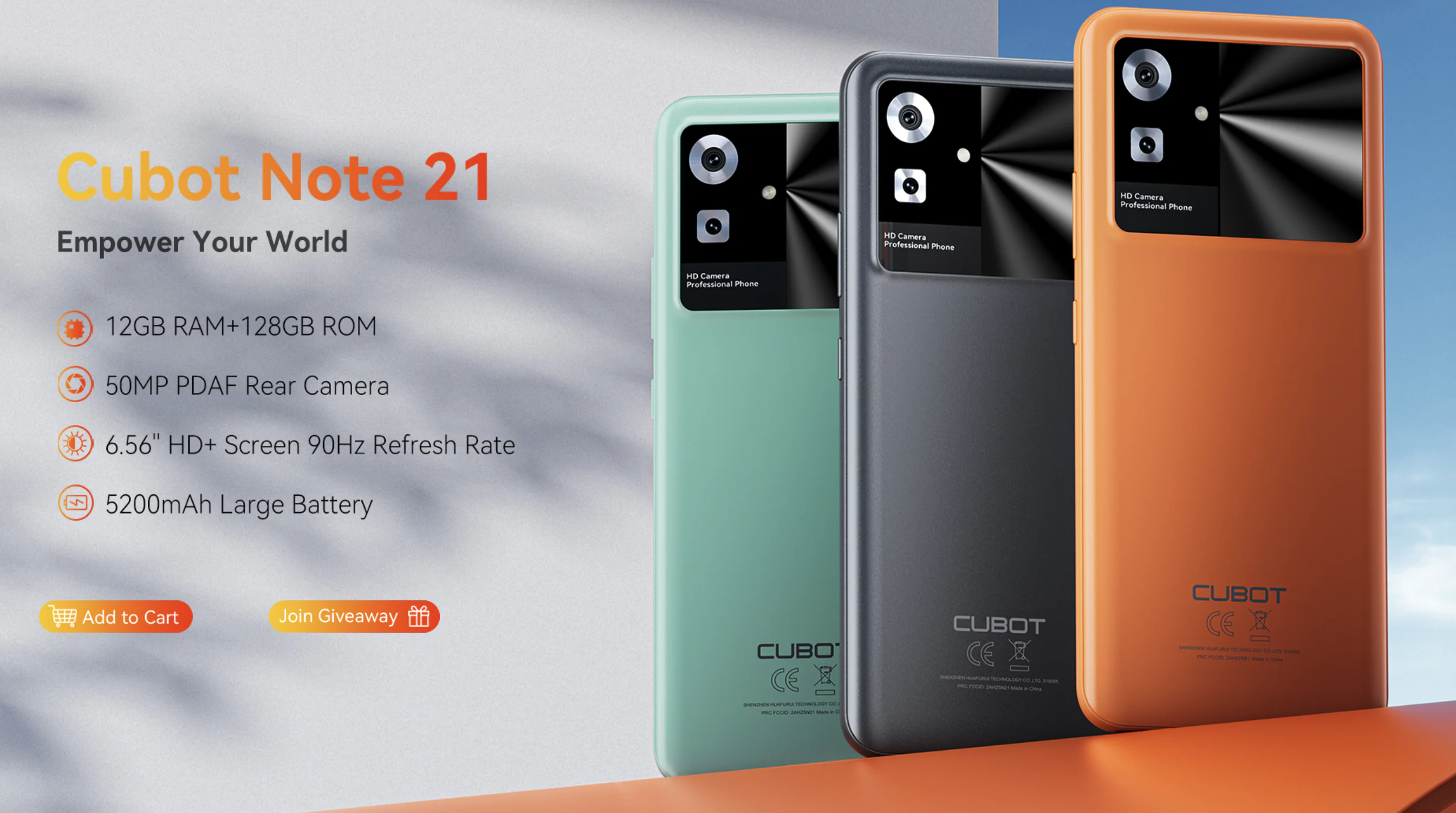 CUBOT Note 21 Specification 