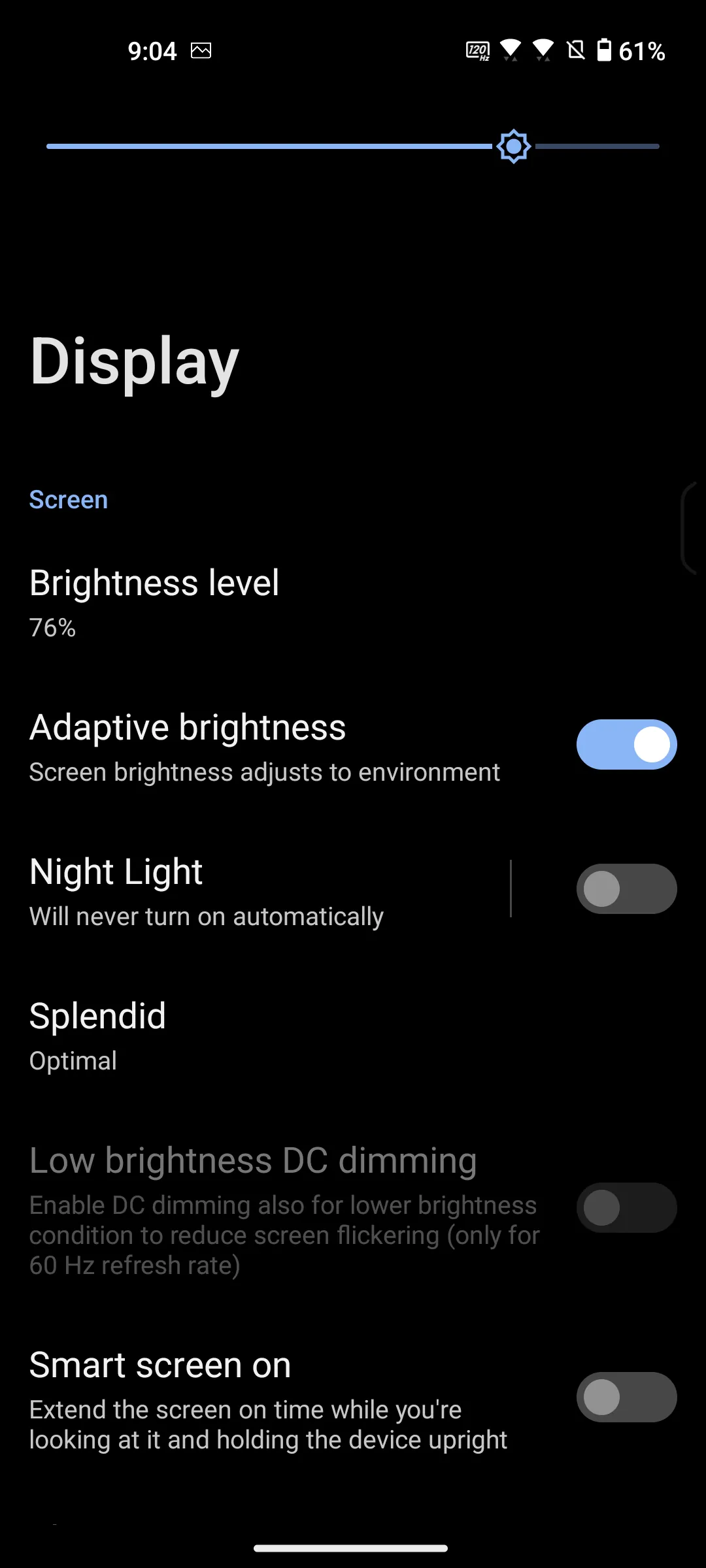 Zenfone 10 screen settings