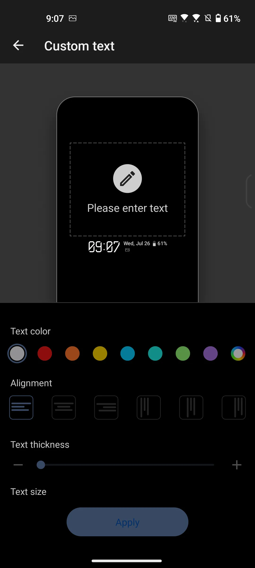 Zenfone 10 AoD settings