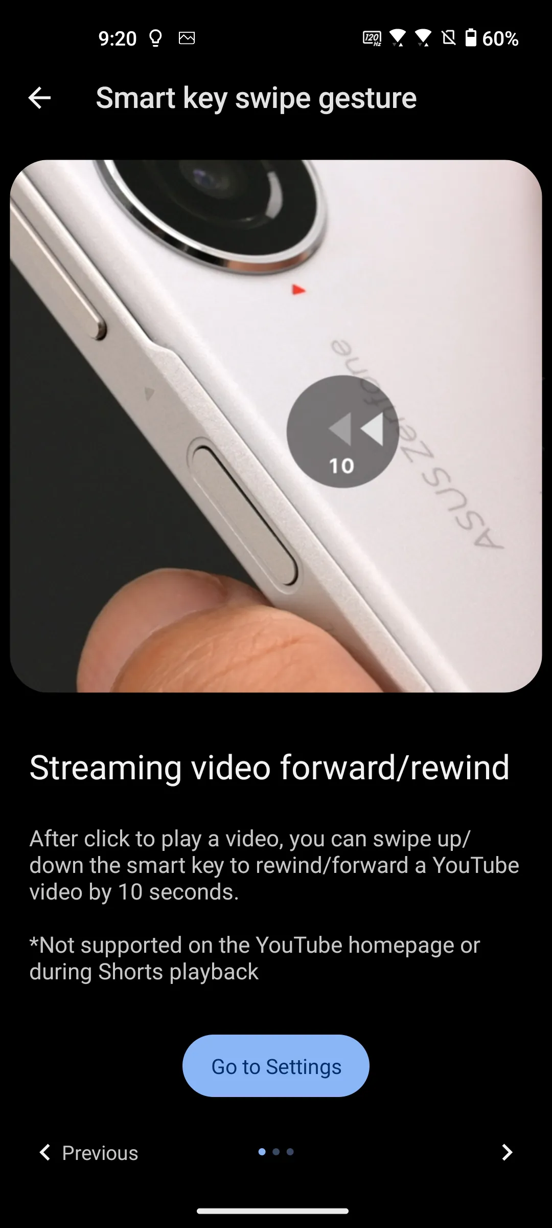 Zenfone 10 power key