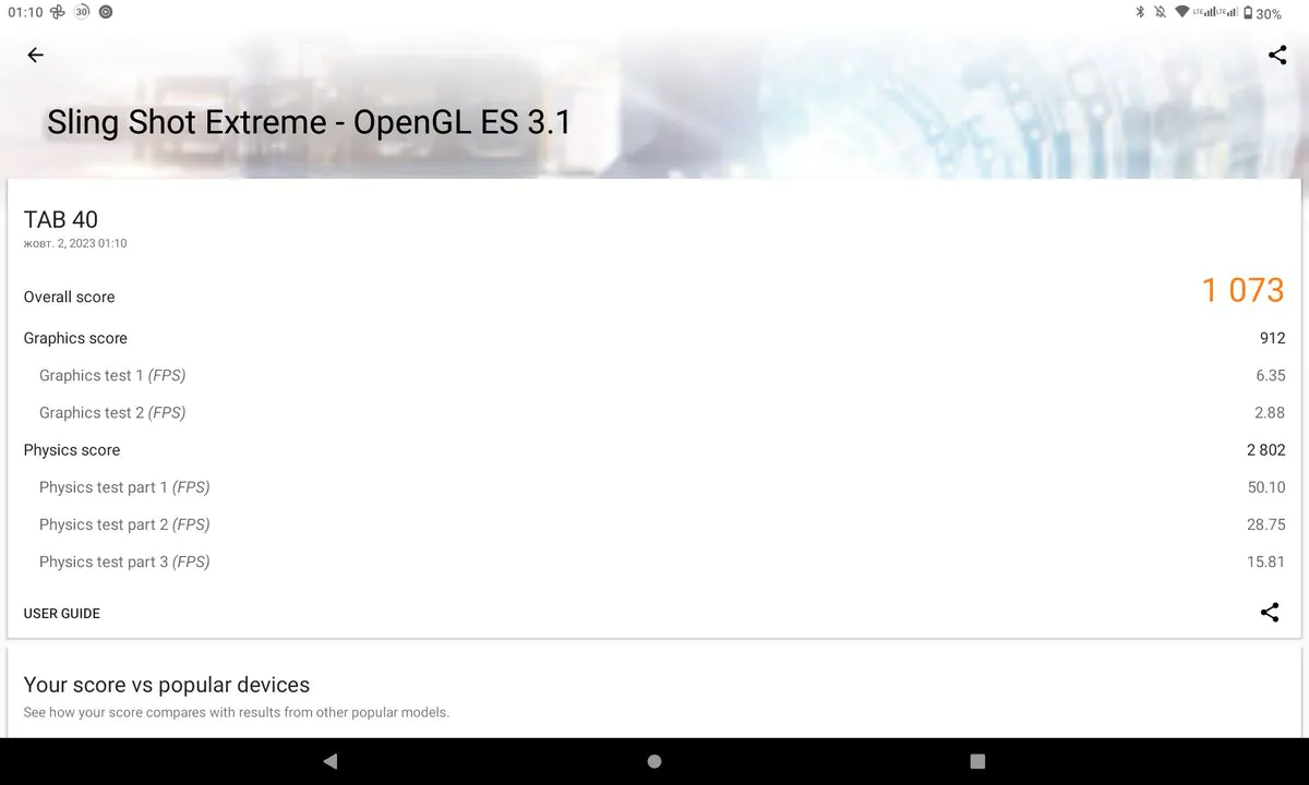 Cubot Tab 40 3DMark