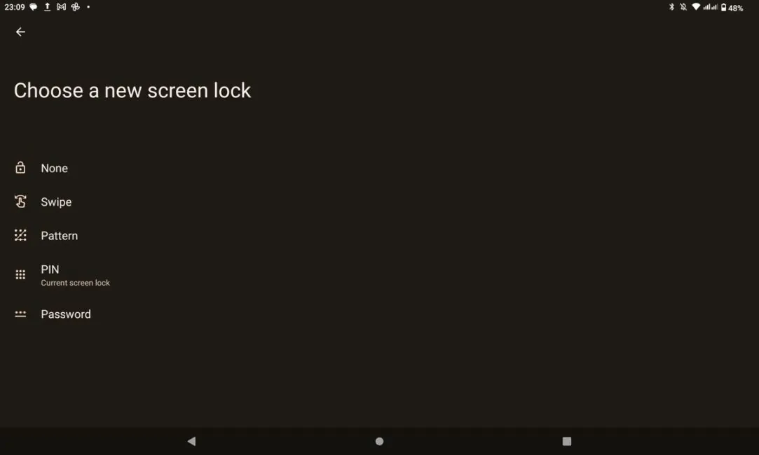 Cubot Tab 40 screen lock