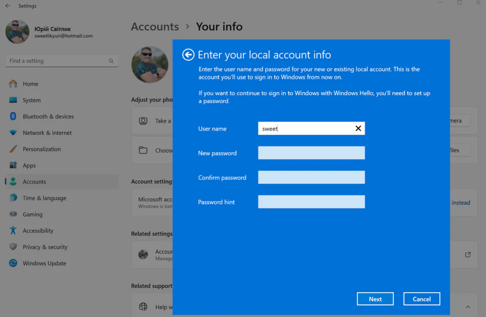 Password Windows 11