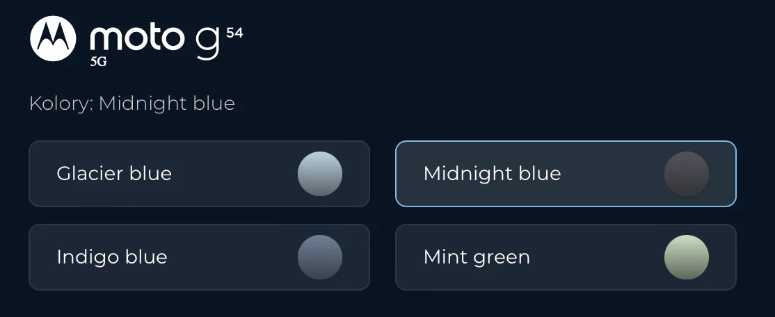 Moto G54 5G colors