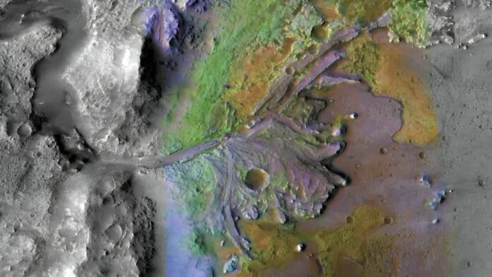 Jezero Crater with mineral data