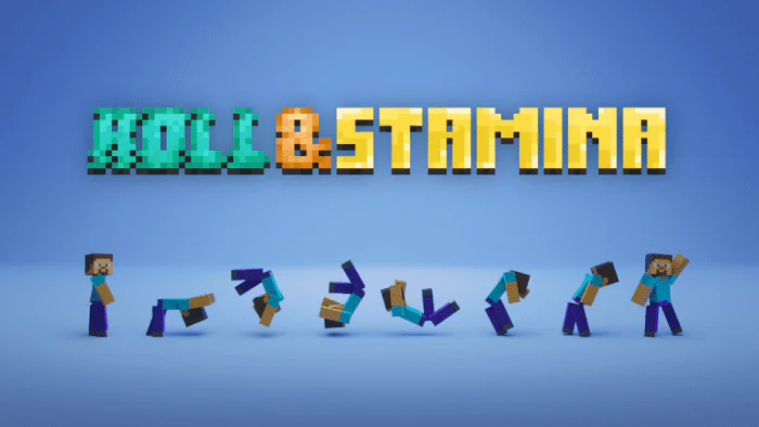 Roll and Stamina mod for Minecraft PE on Android