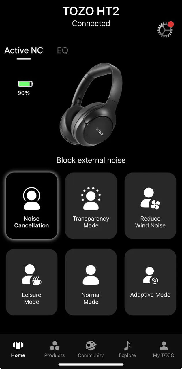 TOZO HT2: application for IOS