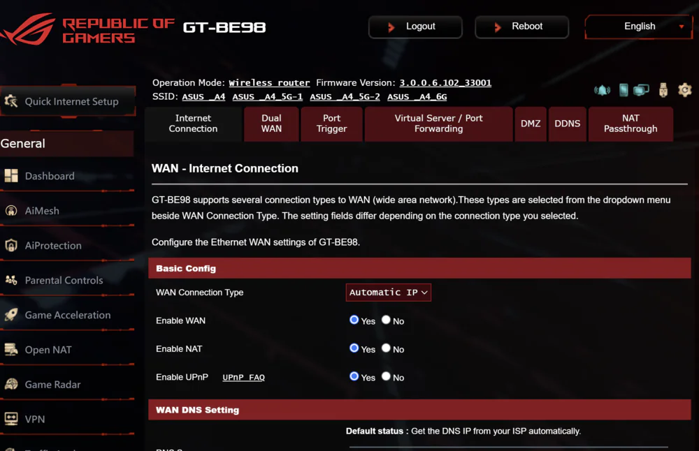 ASUS ROG 狂喜GT-BE98
