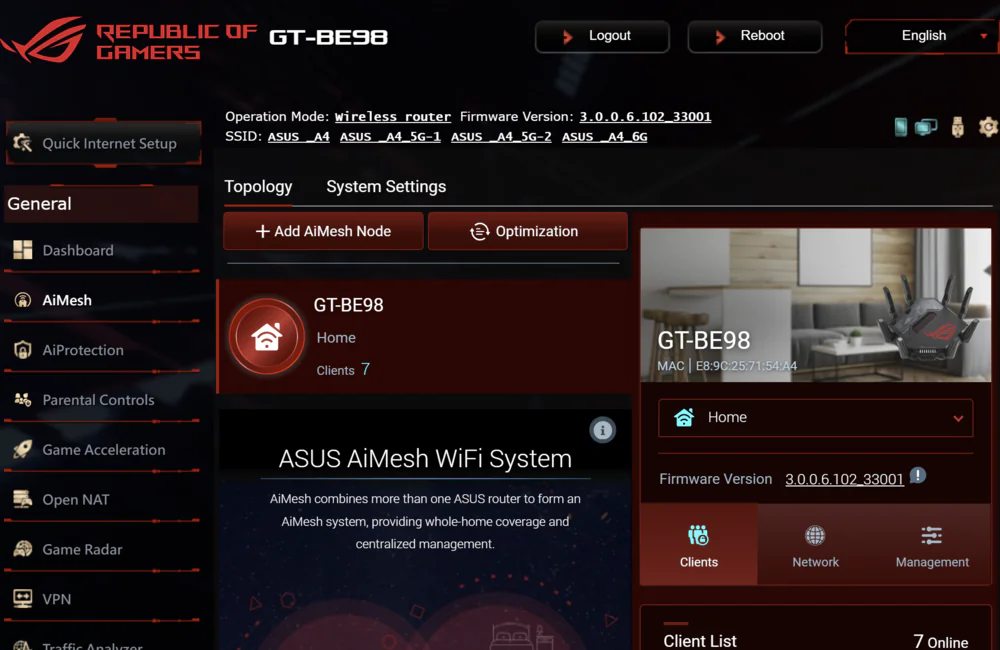 ASUS ROG 狂喜GT-BE98