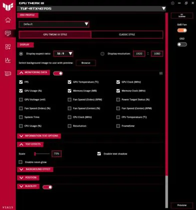 ASUS TUF Gaming GeForce RTX 4070 SUPER OC 12GB