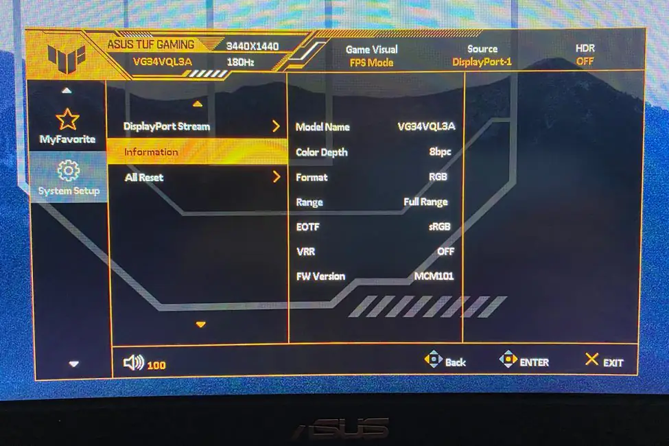 ASUS TUF Gaming VG34VQL3A