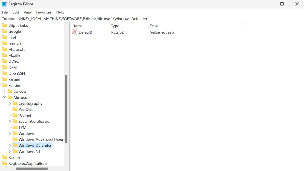 Windows Defender