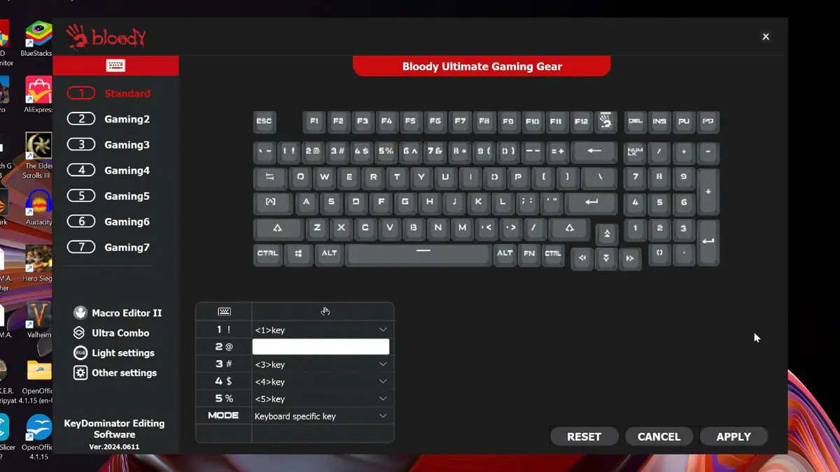 A4Tech Bloody B950 RGB Дайчин Саарал