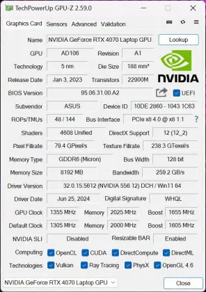 ASUS ROG Zéphyrus G16 2024 (GU605MI-QR064W)