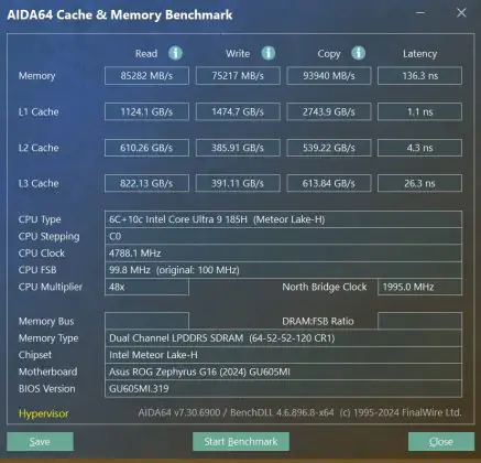ASUS ROG Zéphyrus G16 2024 (GU605MI-QR064W)