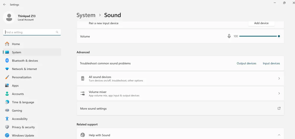microphone in Windows 11