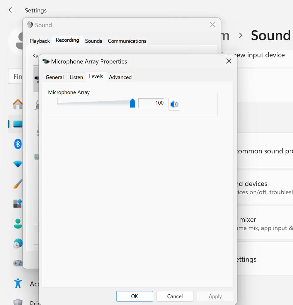 microphone in Windows 11