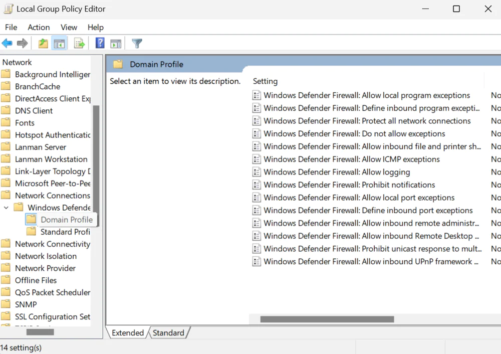 Windows Defender Firewall