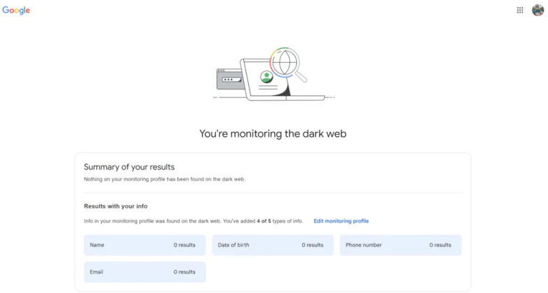 Dark web report