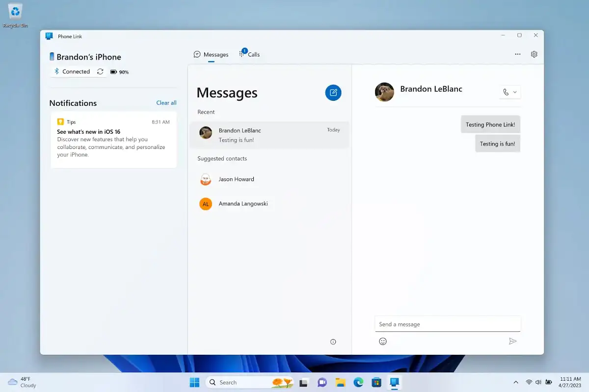 Microsoft Phone Link