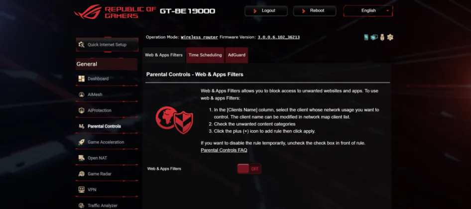 ASUS ROG Rapture GT-BE19000