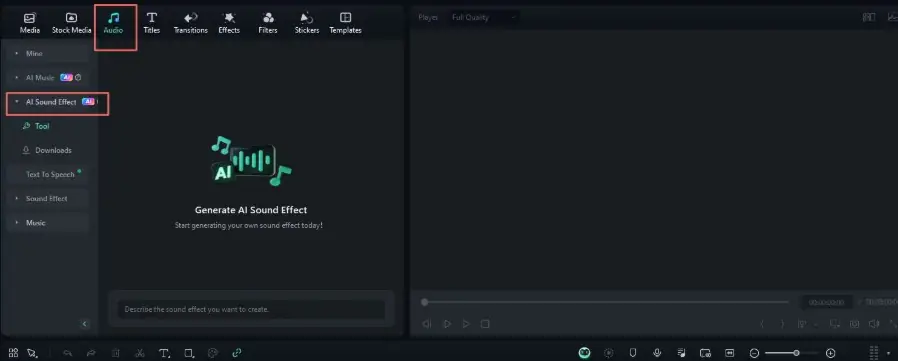 进入 ai 音效生成器