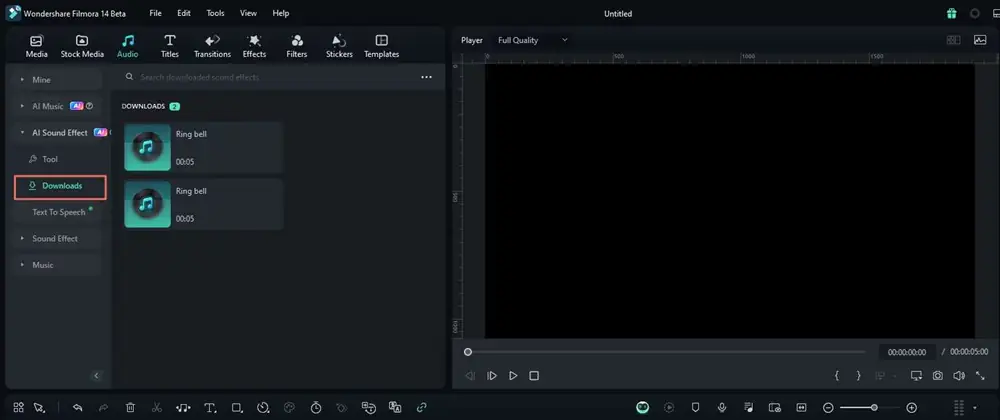 在下载部分访问音效