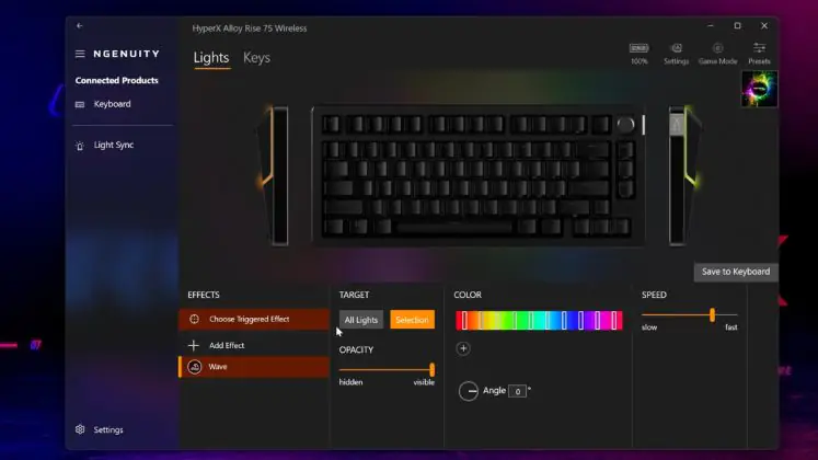 HyperX Alloy Rise 75 Wireless