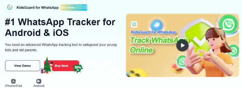 Third-Party Apps and Tools: KidsGuard for WhatsApp