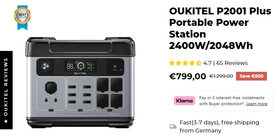 OUKITEL P2001 Plus Τιμή