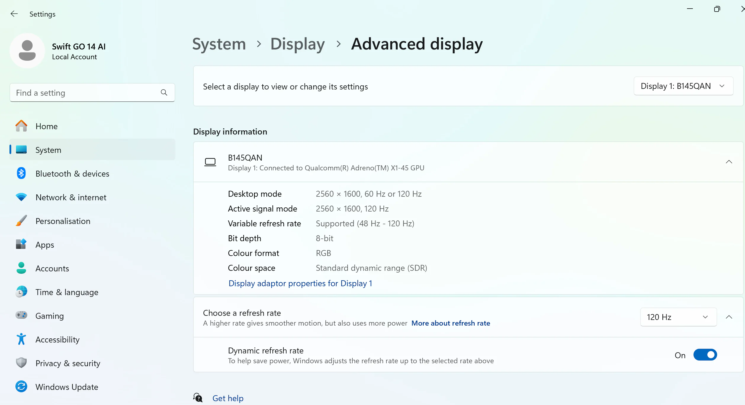 Acer Swift GO 14 AI
