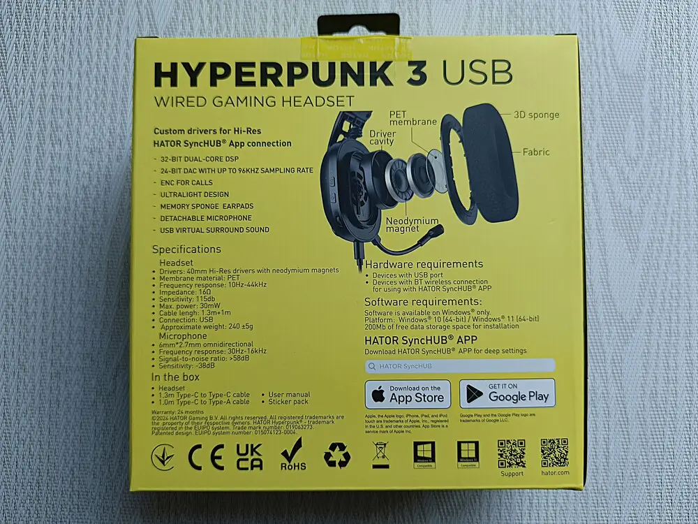 HATOR Hyperpunk 3のUSB