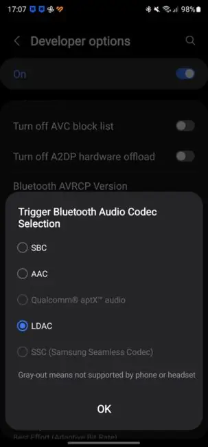 SoundPEATS Engine4 - Bluetooth settings