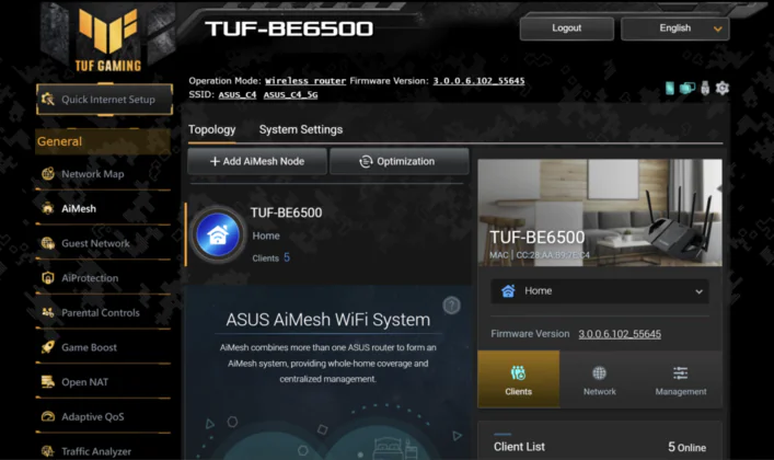 ASUS TUF Ganing BE6500