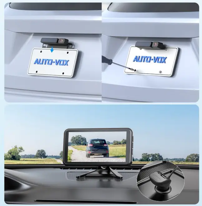 Caméra de recul solaire sans fil AUTO-VOX